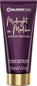 Midnight in Malibu (Supertan), lotion accélératrice de bronzage aux effets anti-âge à base d'eau de coco